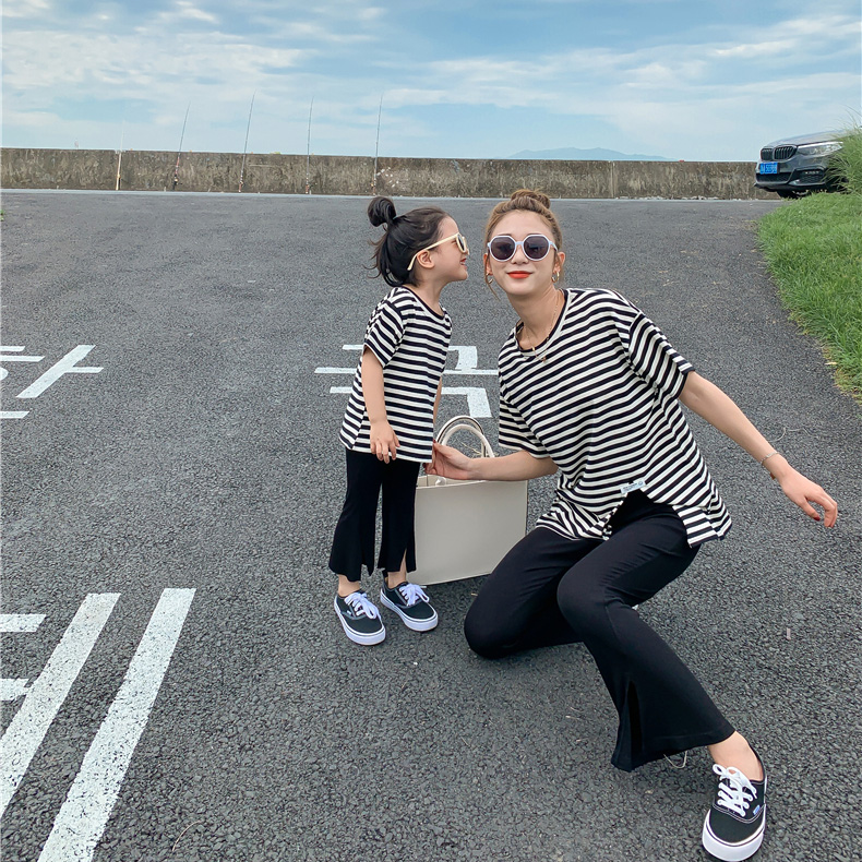 Western Style Fried Street Was Thin Korean Striped Short-sleeved T-shirt