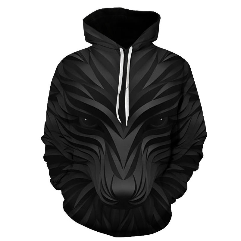 3D Digital Print Hooded Couple Sweatshirt