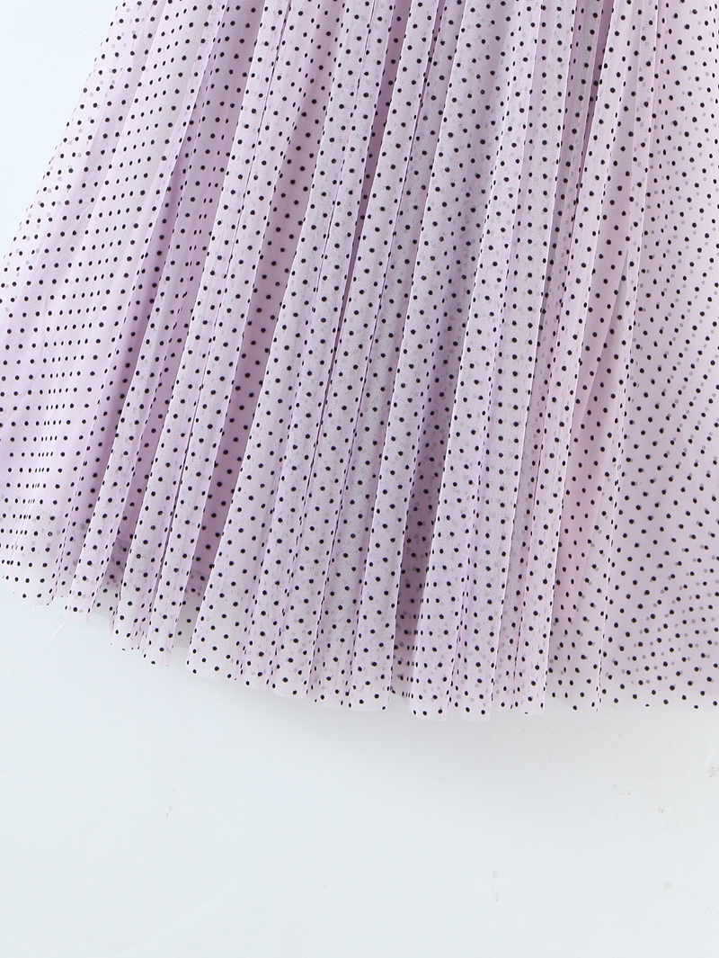 The United States For Foreign Trade Orders, Fashionable Temperament Polka Dot Mid-length Casual Skirt