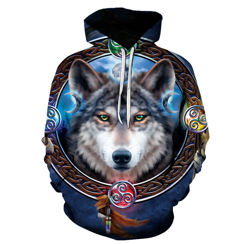 3D Digital Printing Fashion Trend Hooded Sweater Hoodie