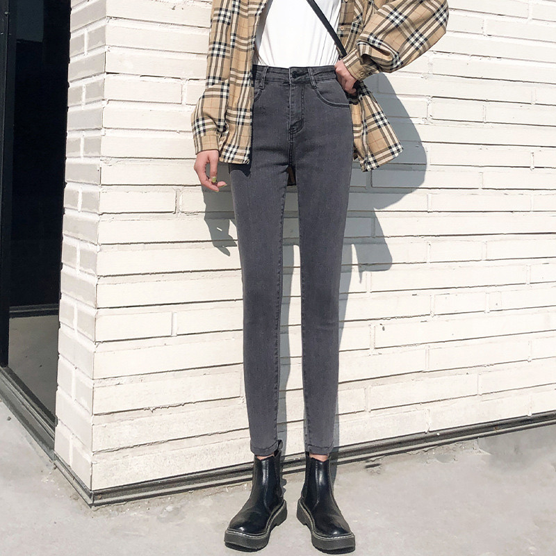 Summer New Korean Style Tight-fitting Versatile Nine-point Pencil Pants