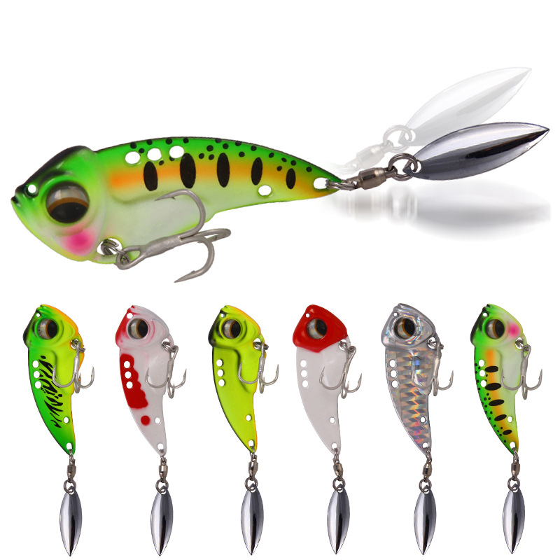 Funny Metal Fishing Bait Trembling Hard Bait With Blood Tank Hook