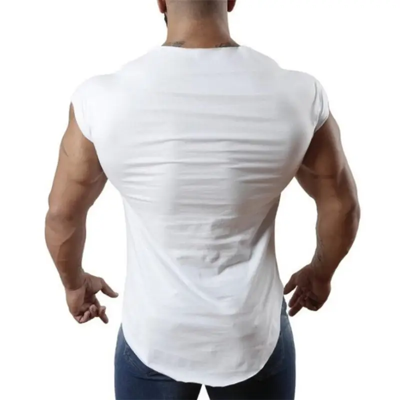 Cotton Fitness Vest Men's Sports Thin Basketball Training Sleeveless T Shirt