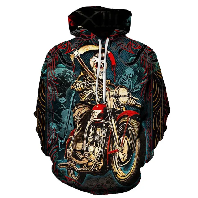 Creative Hands Stretched Skull Head Hooded Sweater 3 Color Xxs - Shop at LoveMi