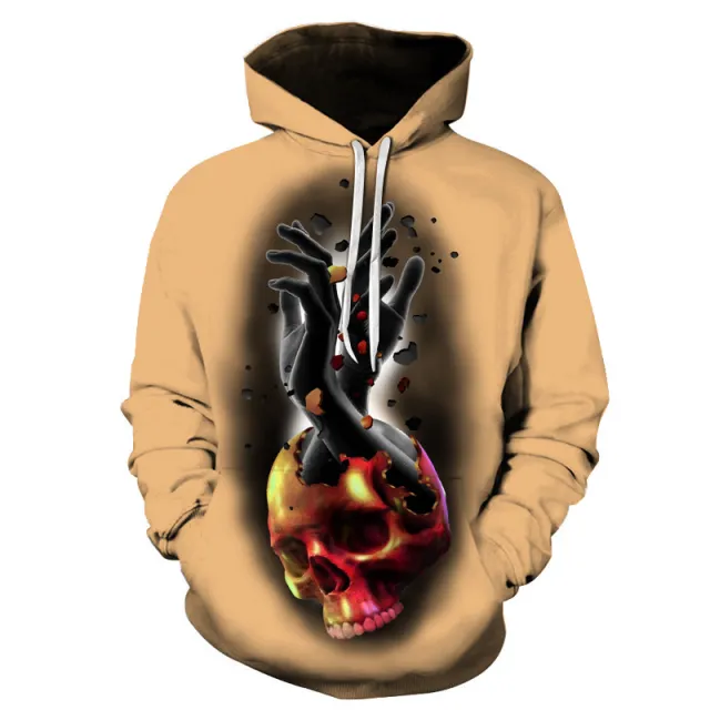 Creative Hands Stretched Skull Head Hooded Sweater Xxs - Shop at LoveMi