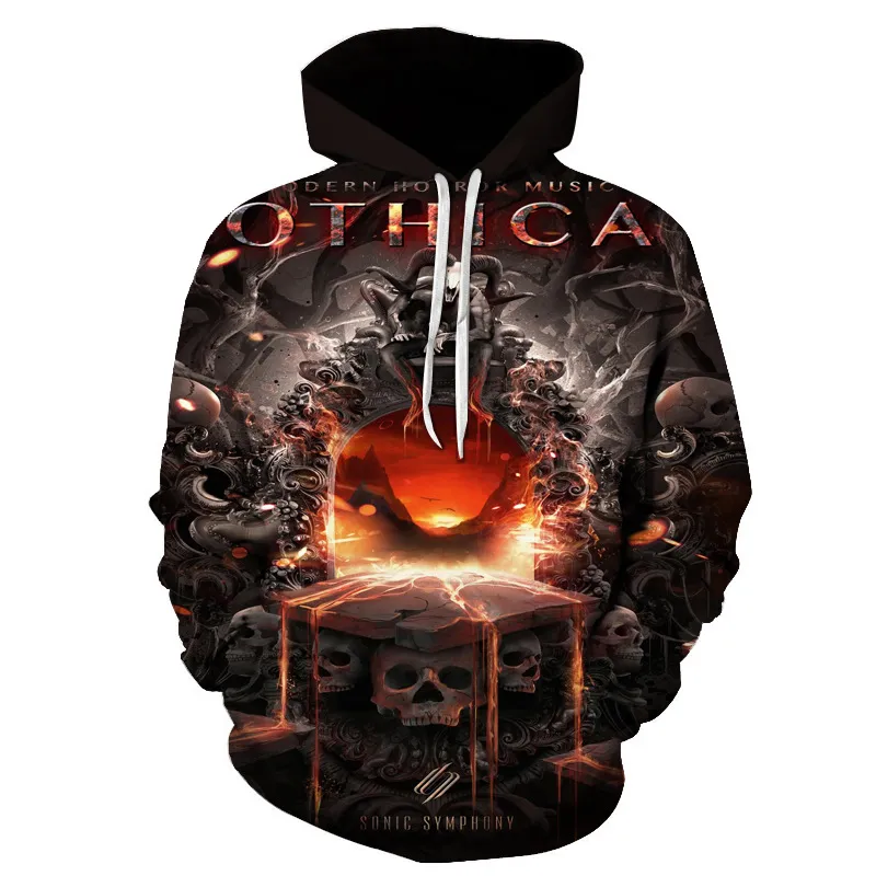 Creative Hands Stretched Skull Head Hooded Sweater - 2 Color-Xl