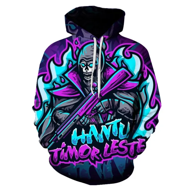 Creative Hands Stretched Skull Head Hooded Sweater 4 Color - Shop at LoveMi