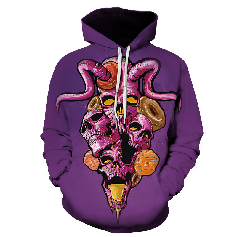 Creative Hands Stretched Skull Head Hooded Sweater 5 Color 3Xl - Shop at LoveMi