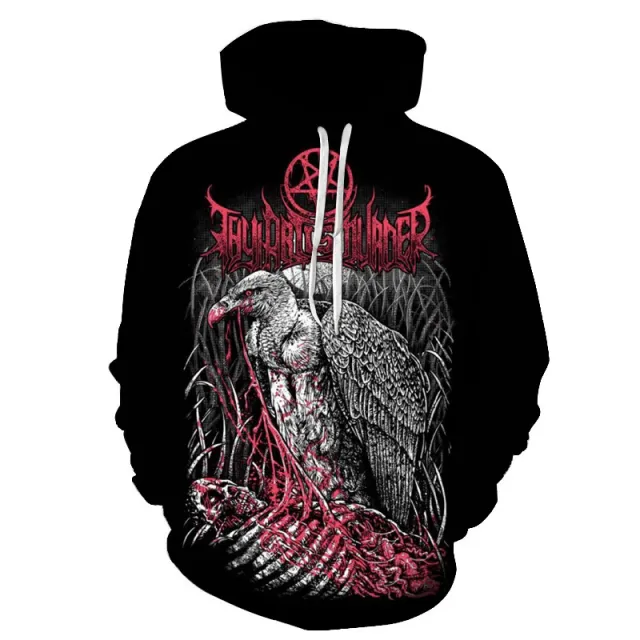 Creative Hands Stretched Skull Head Hooded Sweater 6 Color 4Xl - Shop at LoveMi