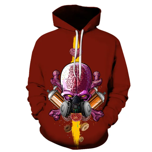 Creative Hands Stretched Skull Head Hooded Sweater 9 Color - Shop at LoveMi