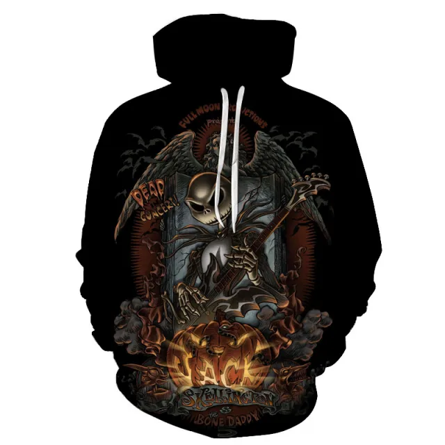 Creative Hands Stretched Skull Head Hooded Sweater 10 Color Xs - Shop at LoveMi