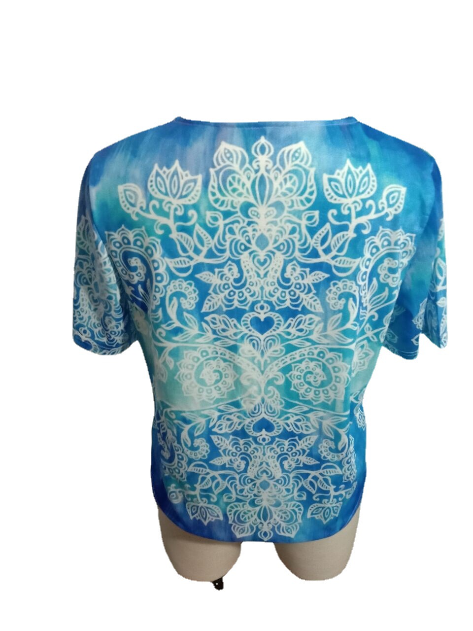 Fashion Trend Loose Short Sleeve Base Temperament V Neck Pullover Short Sleeve