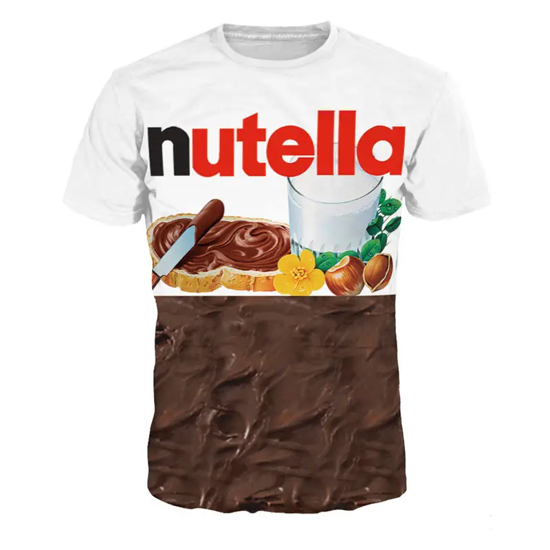 Chocolate Milk Digital Print Couple T-shirt