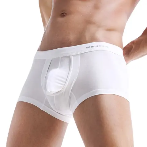 Men's Underwear Youth Solid Color Separated Boxer Bottom
