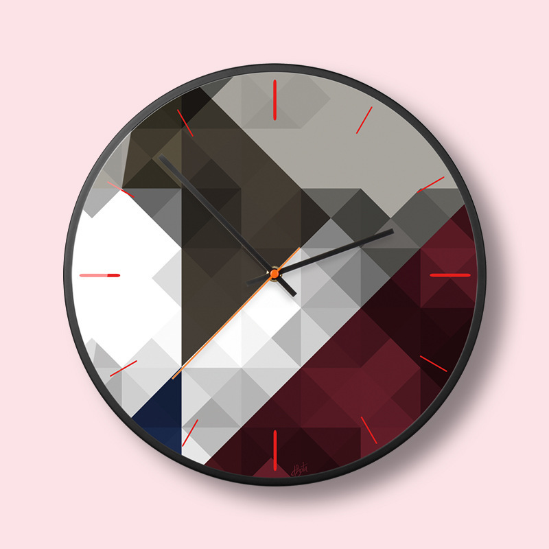 Round Metal Wall Clock, Silent Sweep, picture 6 of 6