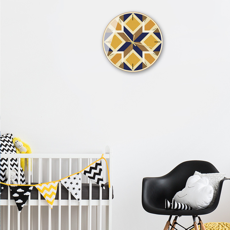 Round Metal Wall Clock, Silent Sweep, picture 2 of 6