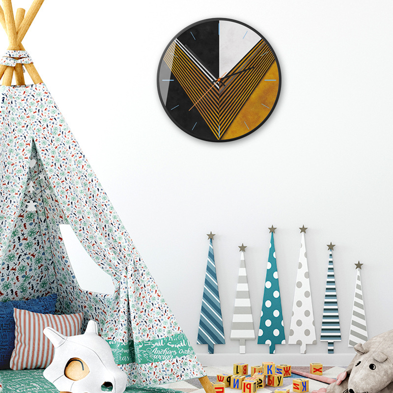 Round Metal Wall Clock, Silent Sweep, picture 3 of 6