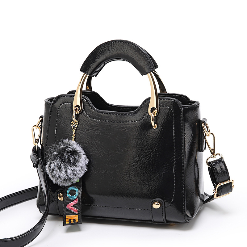 Women Vintage PU Handbag Polyester Handbag Black - Shop at LoveMi