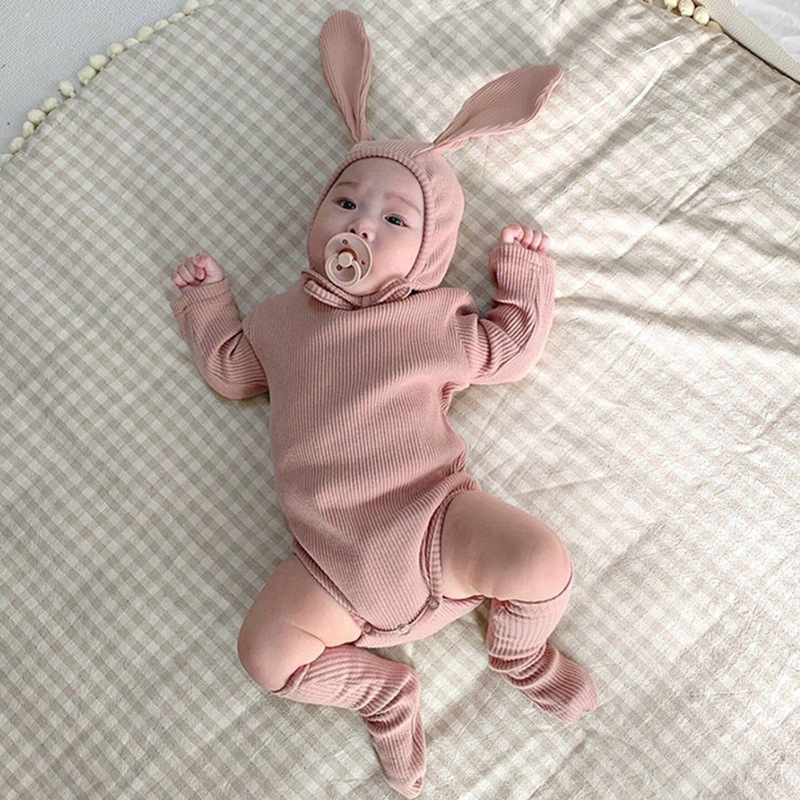 Autumn Models Rabbit Ears Long-sleeved Baby Romper Romper