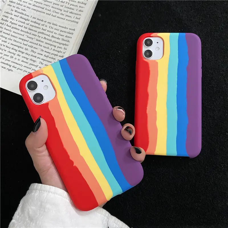 Compatible With , Tide Brand Liquid Rainbow Iphone11pro  X Mobile Phone Case Xs Max Suitable For Personality 7p 8plus Couples