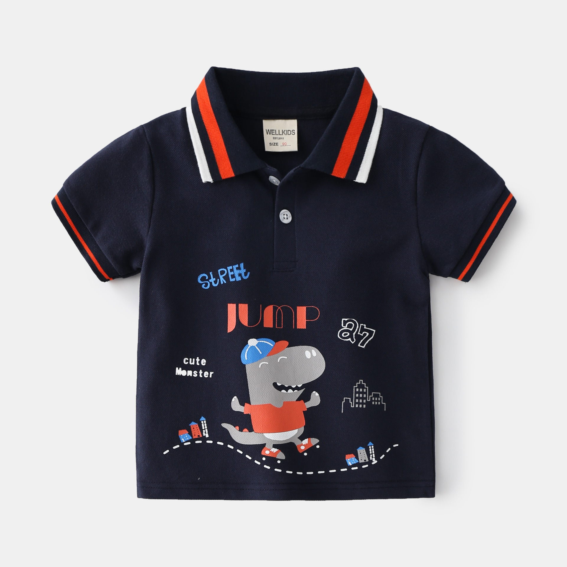 Navy Blue JUMP Dinosaur