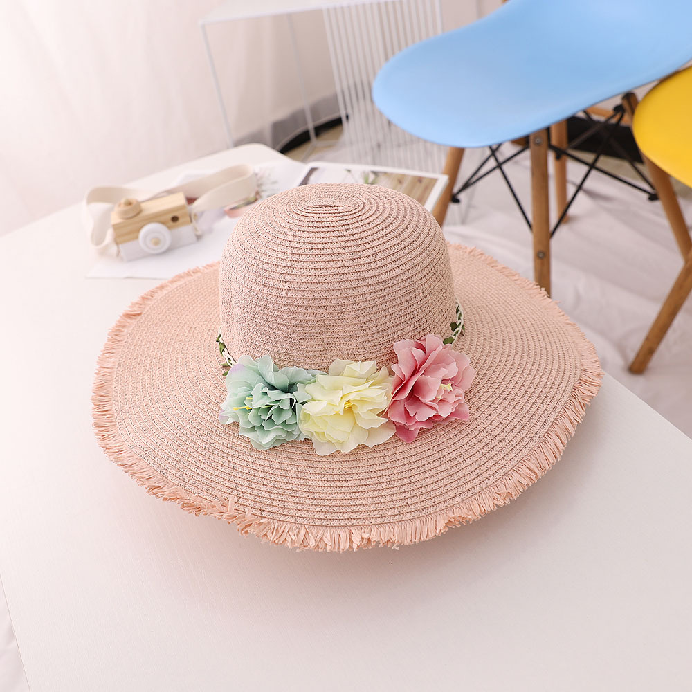 Flower Straw Hat Summer Parent-child Hat Straw Bag