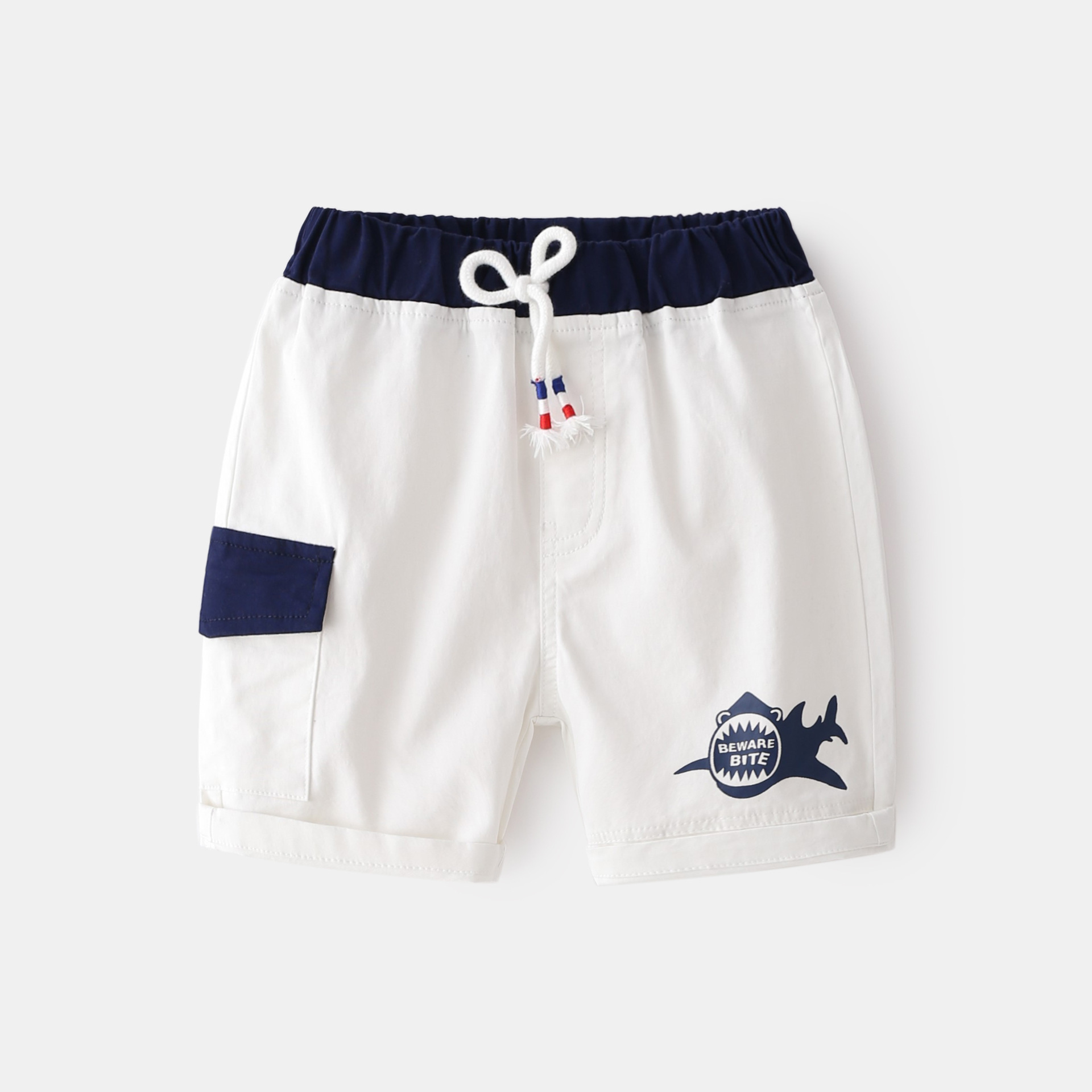  Summer Trend Boy Five-point Pants Korean Fashion Casual Mid-waist Pants Handsome Foot Rubber Band Belt Pants