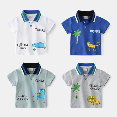POLO Shirt Children's Baby Korean Style Trendy Bottoming Lapel