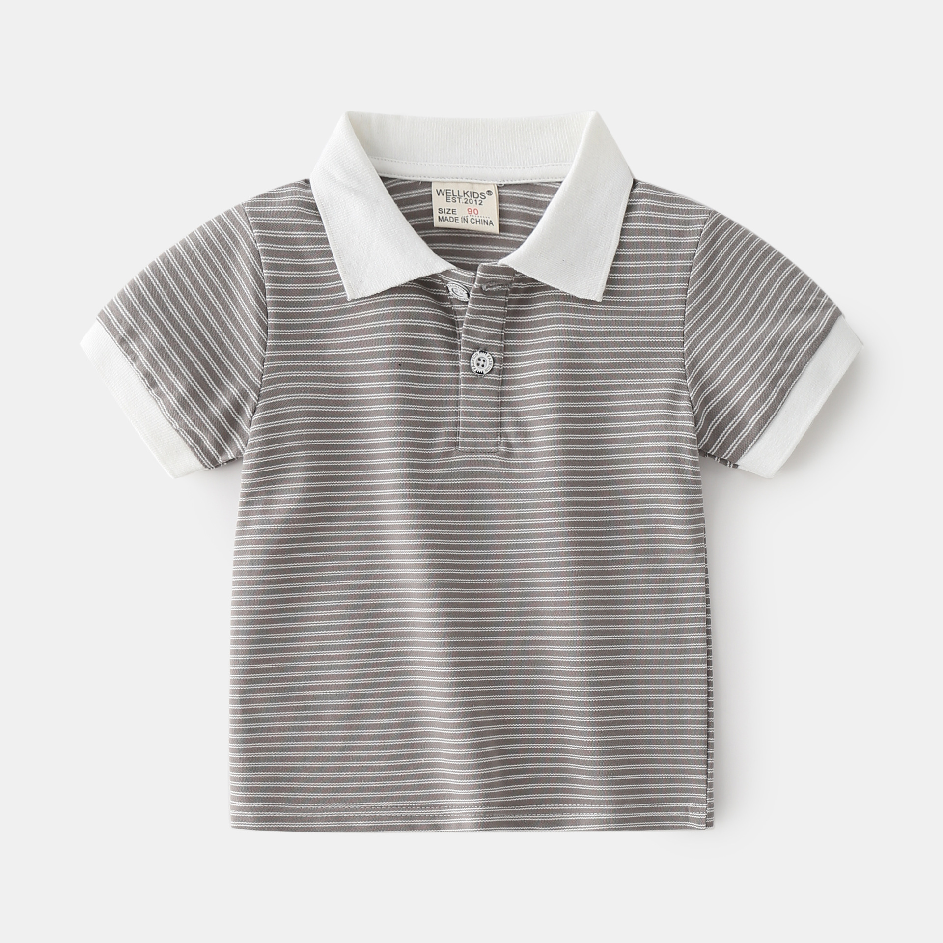 Gray with white striped