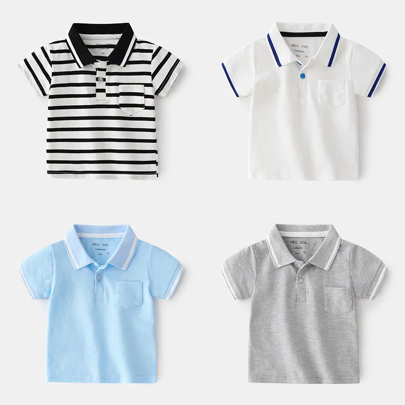 Qing New Style Fashionable Boy Short-sleeved POLO Shirt
