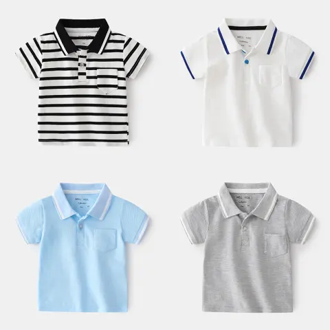 Qing New Style Fashionable Boy Short-sleeved POLO Shirt