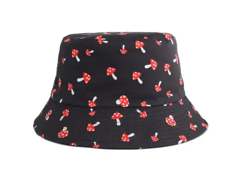 Women's Fisherman Hat with Printed Vegetable Pattern