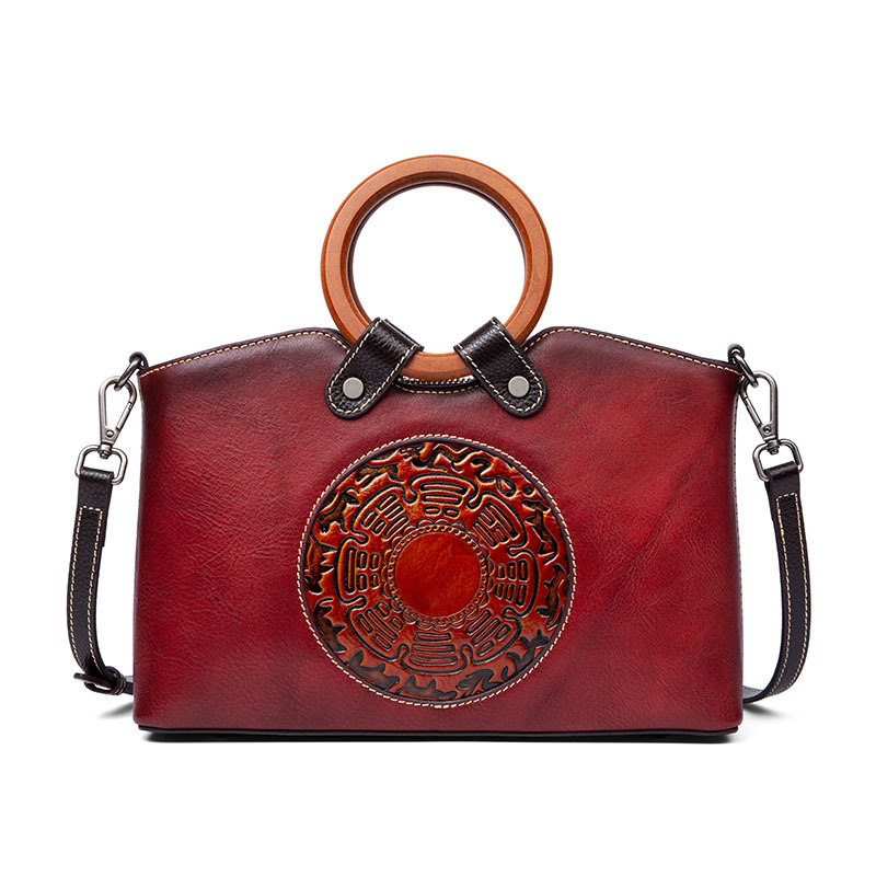 Fashion Vintage Designer Ladies Bags Genuine Leather Womens Handbags For Women Shoulder Bag - Image 2