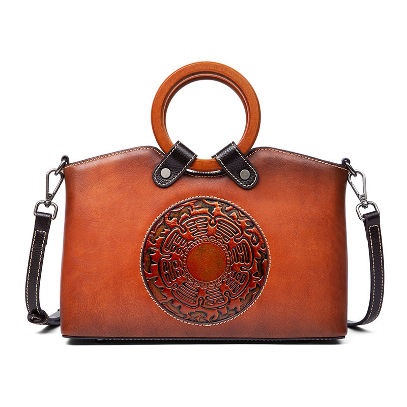 Fashion Vintage Designer Ladies Bags Genuine Leather Womens Handbags For Women Shoulder Bag - Image 1