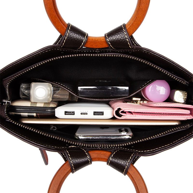 Fashion Vintage Designer Ladies Bags Genuine Leather Womens Handbags For Women Shoulder Bag - Image 4