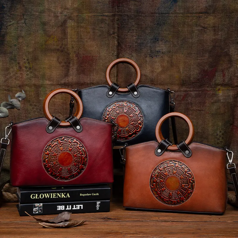 Fashion Vintage Designer Ladies Bags Genuine Leather Womens Handbags