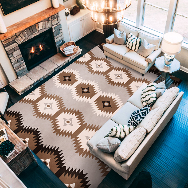 Moroccan Small Area Rug - Living Room Carpet for Coffee Table & Sofa Cushion - Picture 5 of 9