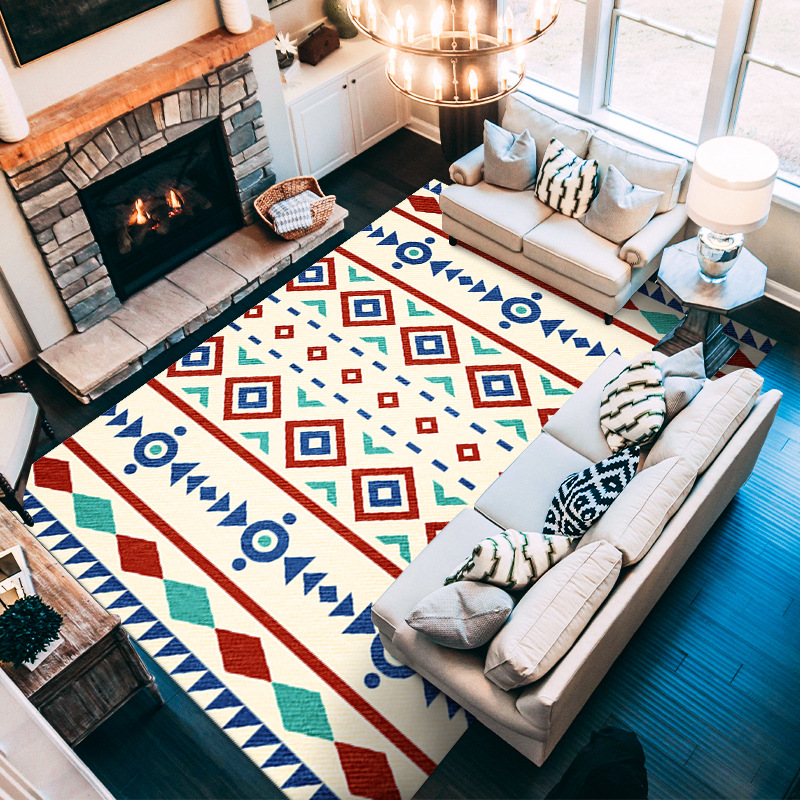 Moroccan Small Area Rug - Living Room Carpet for Coffee Table & Sofa Cushion - Picture 6 of 9