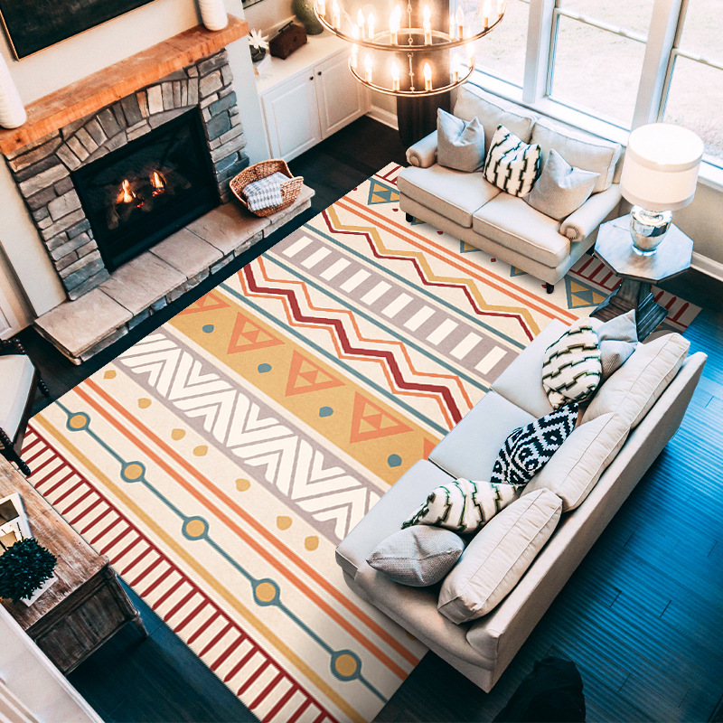Moroccan Small Area Rug - Living Room Carpet for Coffee Table & Sofa Cushion - Picture 8 of 9