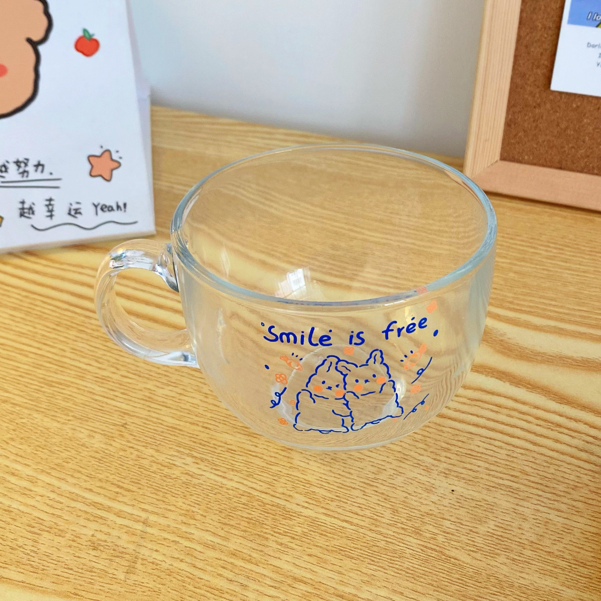 Title 3, Cute Girl Heart Rabbit Breakfast Cup Simple Tra...