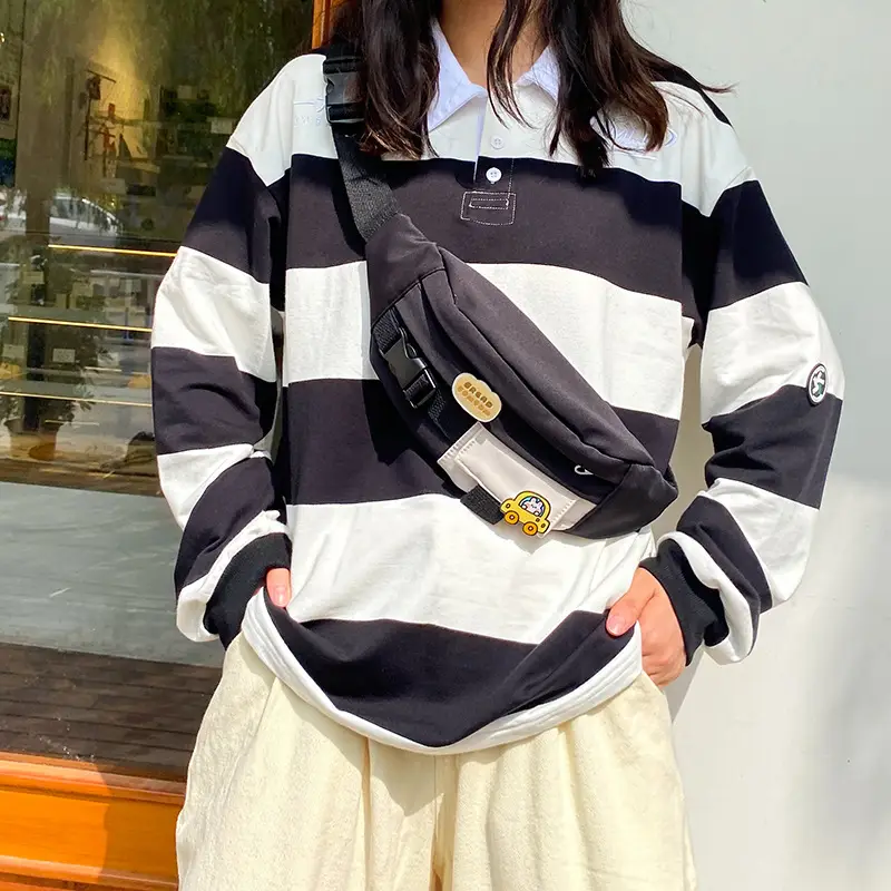 Super Fire Small  And Cute Cartoon Hit Color Student Chest Bag
