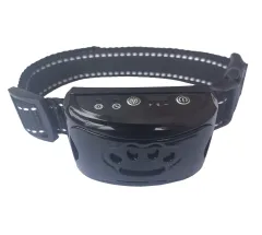 Dog Training Collar Waterproof Electric Pet Remote Control Rechargeable Dogs Trainer Bark Arrester With Shock Vibration Sound - Black - View 1
