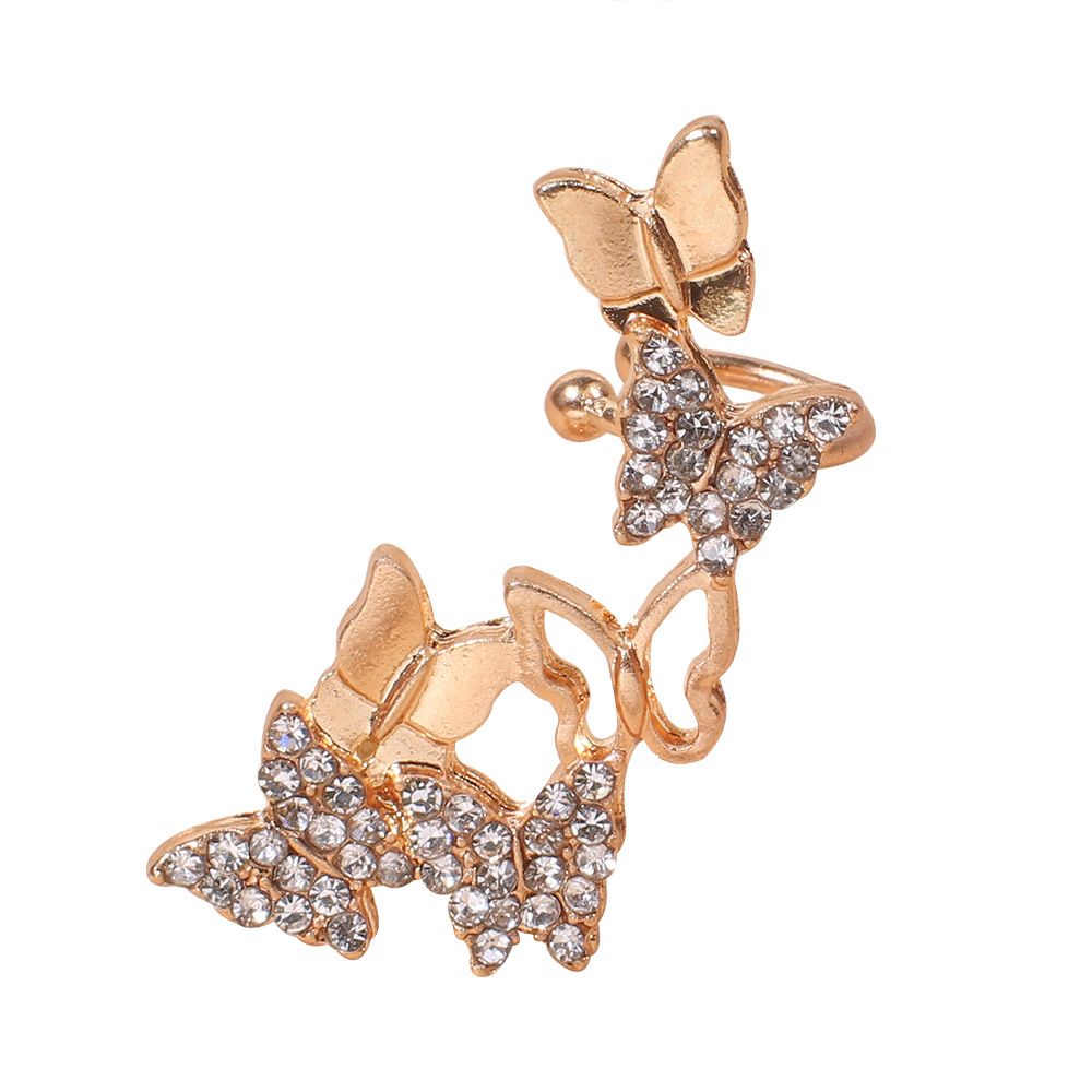 Artilady New Creative Simple Butterfly Diamond Earrings