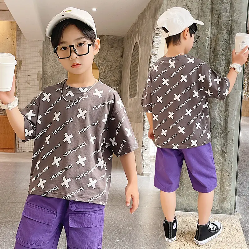 Summer Big Boy Handsome Tops, Children's Summer Clothes, Thin Style, Western Style