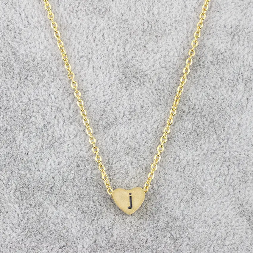 Stainless Steel 26 Letters Pendant Necklace Women