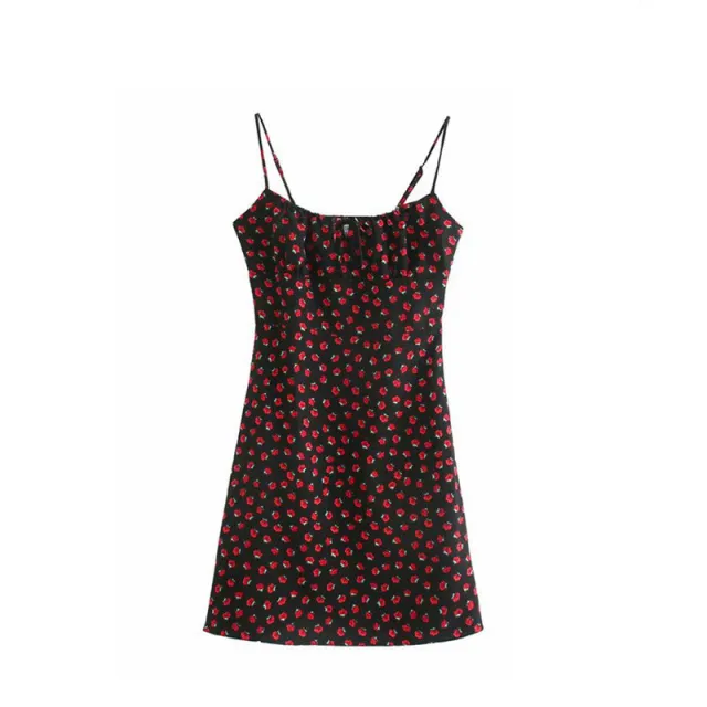 Floral Retro Midi Dress Sleeveless Backless Spaghetti Straps Beach 3Style - Shop at LoveMi