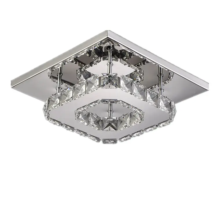 Creative Stainless Steel Crystal Lamp Round Ring