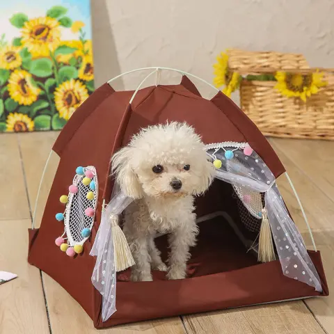 Foldable Small Anti-mosquito and Breathable Polyester Kennel Tent