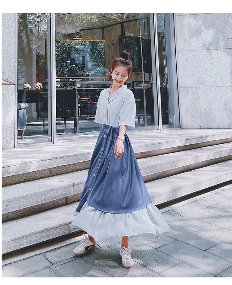 Dress Fairy Super Fairy Sen System Waist Waist Is Thin And Gentle French Gentle Long Skirt