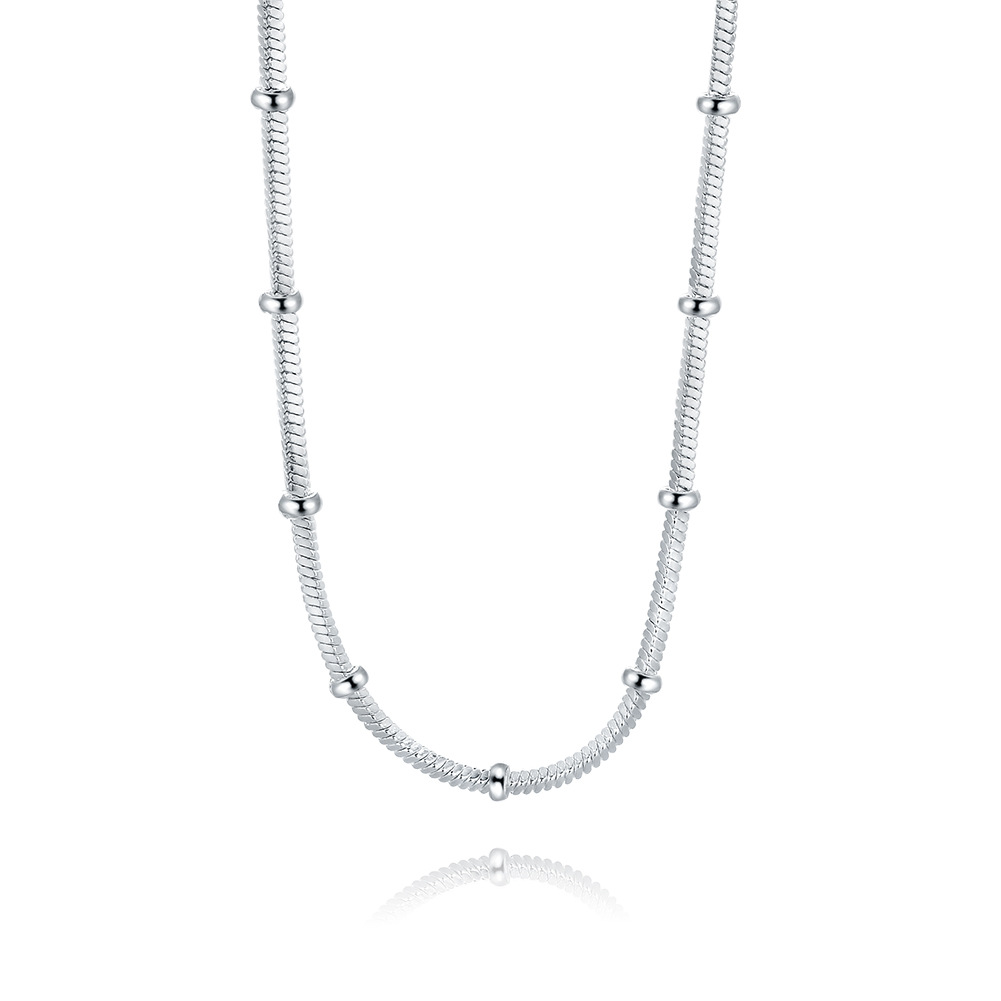 925 Silver Plated Creative Snake Chain Chain Necklace Europe And America